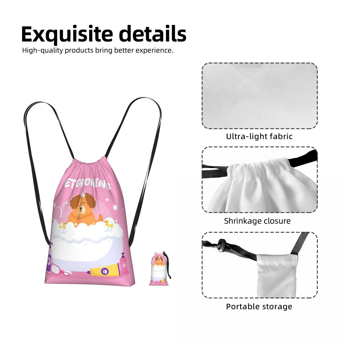 Men'S Grooming Bag - 개와 고양이를 위한 애완동물 미용용 드로스트링