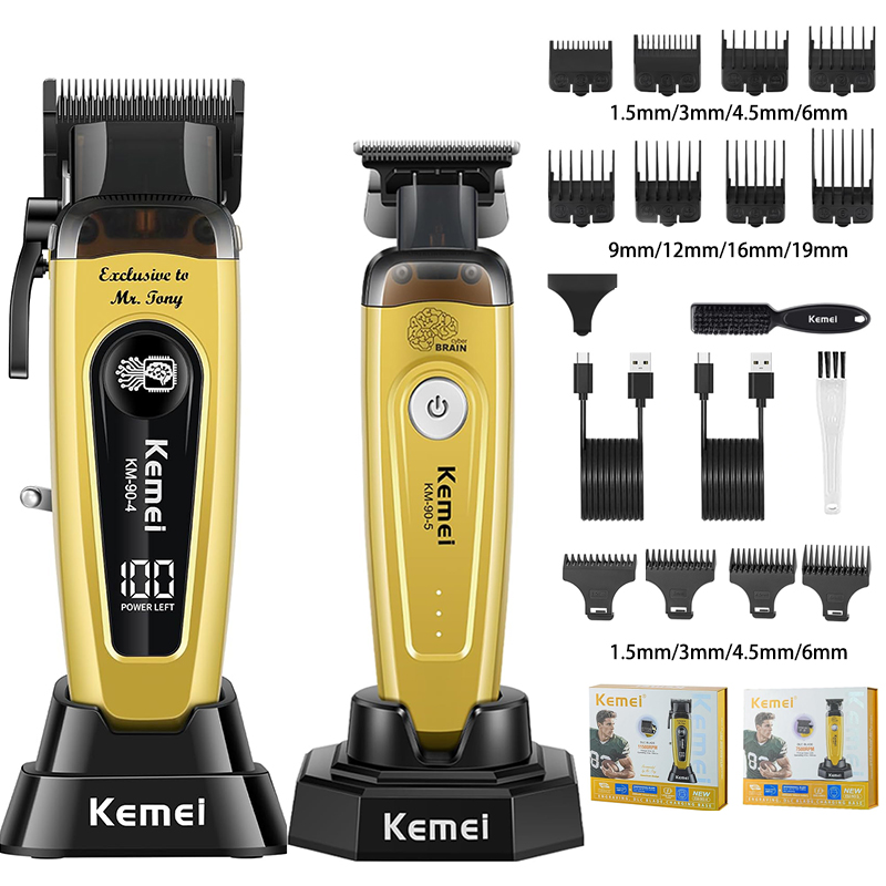 Beard Trimmer Cordless - KEMEI 남성용 헤어 트리머, 무선 전문가용