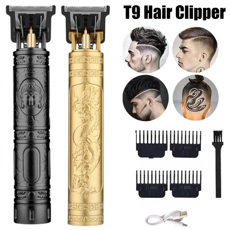 Beard Trimmer Cordless - T9 헤어 클리퍼(4개의 가이드 빗 포함)