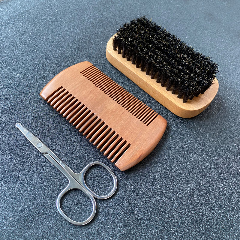 Men'S Grooming Bag - 남성용 수염 관리 세트, 수염 브러시,