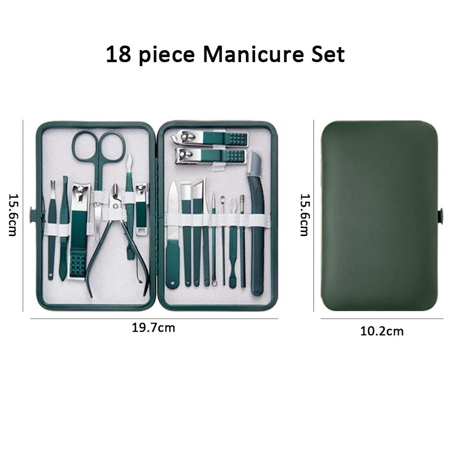 Nail Care Kit Mens - 4/7/10/12/18개 구성 매니큐어 세트 네일 클리퍼