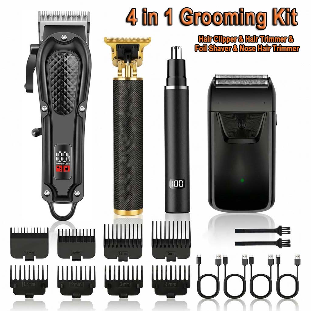 Beard Trimmer Cordless - 4 in 1 남성용 헤어 클리퍼