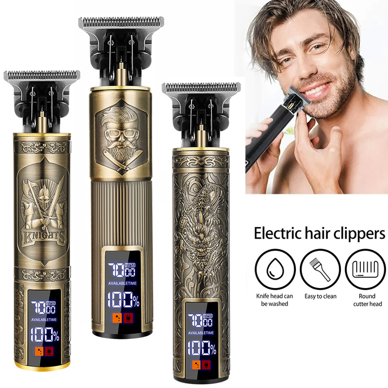 Beard Trimmer Cordless - 남성용 무선 T9 헤어 트리머 USB