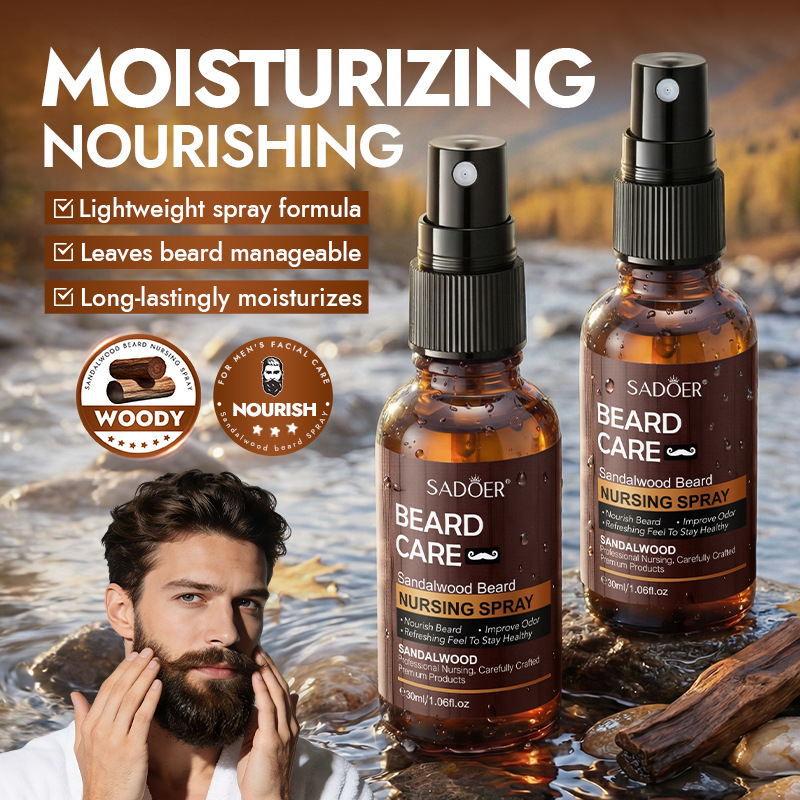 100% 천연 샌달우드 수염 관리 스프레이 수염 에센셜 - Men'S Grooming Products 리뷰 및 가격