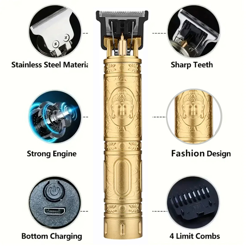 T9 헤어 클리퍼(4개의 가이드 빗 포함) 청소 브러시 - Beard Trimmer Cordless 리뷰 및 가격