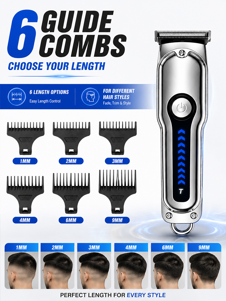 남성용 헤어 클리퍼 T-블레이드 무선 트리머, 6개의  - Beard Trimmer Cordless 리뷰 및 가격