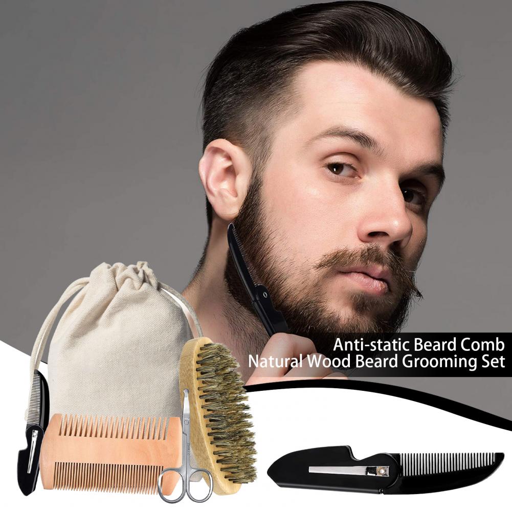 남성용 수염 그루밍 키트, 멧돼지 강모 타원형 브러시, - Men'S Grooming Bag 리뷰 및 가격