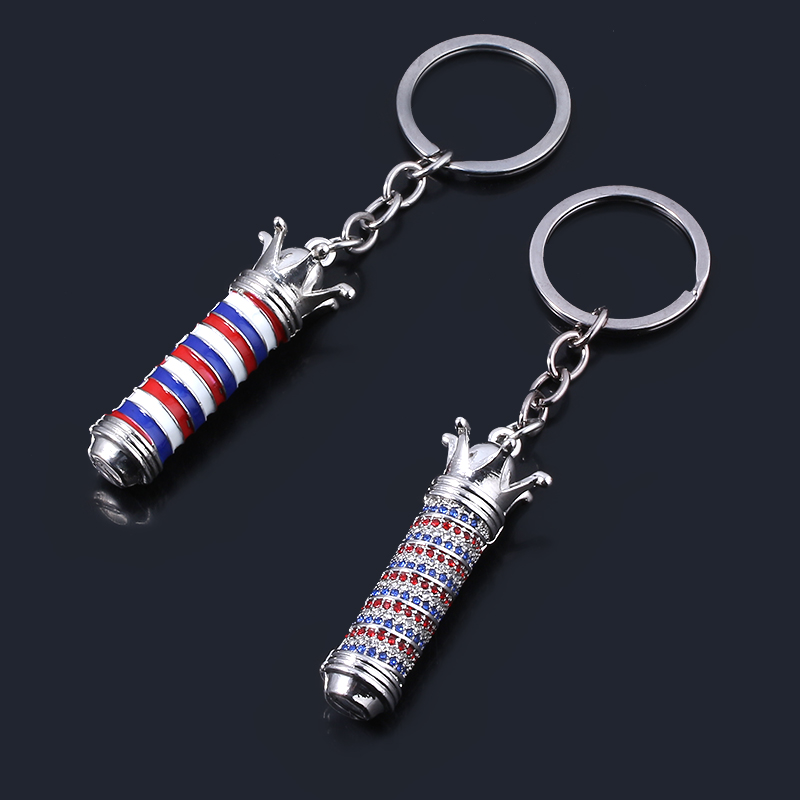 새로운 미용사 열쇠 고리 이발소 3D 폴 라이트 펜던트 - Men'S Grooming Bag 리뷰 및 가격